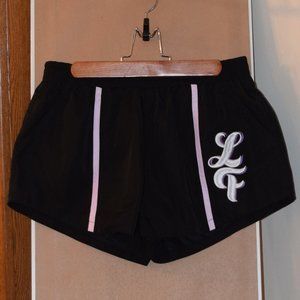 LF Black Sport Shorts with Pink Stripes - Size S